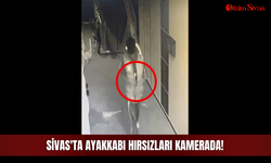Sivas'ta ayakkabı hırsızları kamerada!