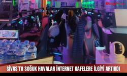 Sivas’ta soğuk havalar internet kafelere ilgiyi artırdı