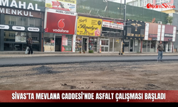 Sivas’ta Mevlana Caddesi’nde Asfalt Çalışması Başladı