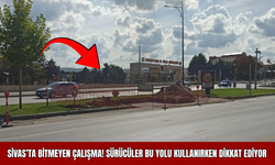 Sivas’ta Bitmeyen Çalışma! Sürücüler Bu Yolu Kullanırken Dikkat Ediyor