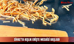 Sivas’ta kışlık erişte mesaisi başladı