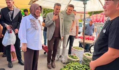 Milletvekili Toy ve Başkan Demirgil, pazar esnafıyla buluştu