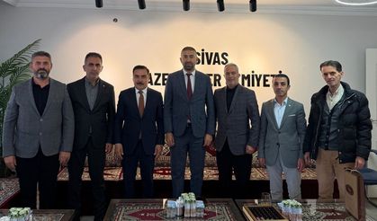 Cem Vakfı Sivas Şube Başkanı Ünal Karataş’tan Gazeteciler Cemiyeti’ne ziyaret