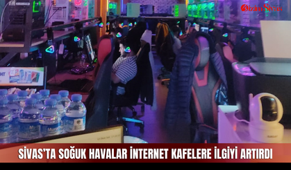 Sivas’ta soğuk havalar internet kafelere ilgiyi artırdı