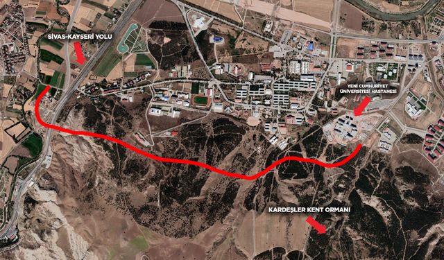 Cumhuriyet Üniversitesi Hastanesi'ne Kolay Ulaşım İçin Yeni Bağlantı Yolu Yapılıyor