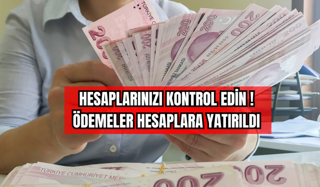Hesaplarınızı Kontrol Edin! Ödemeler Hesaplara Yatırıldı