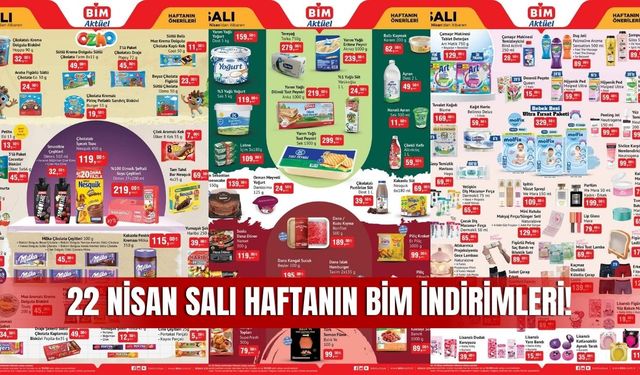 BİM 22 Nisan 2025 Aktüel Kataloğu Bu Salı Temel İhtiyaç Ürünlerinde Büyük İndirimler