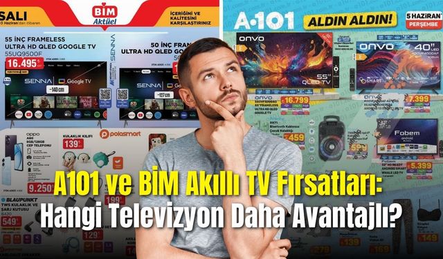 A101 ve BİM’den Akıllı TV Fırsatları! 3-5 Haziran 2025'te Hangi Televizyon Daha Avantajlı?