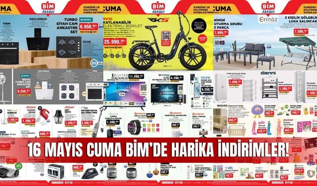 BİM 16 Mayıs 2025 Aktüel Ürünler Kataloğu Yayınlandı! Teknoloji, Ev Aletleri ve Bahçe Ürünlerinde Kaçırılmayacak Fırsat