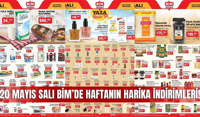 BİM Aktüel 20 Mayıs 2025 Kataloğu Yayınlandı: Bu Salı Kaçırılmayacak İndirimler!