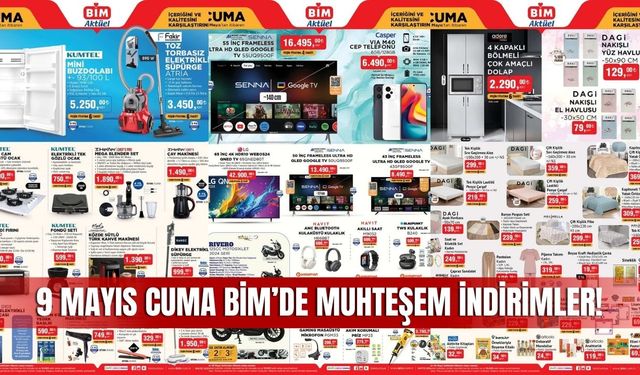 BİM 9 Mayıs 2025 Aktüel Ürünler Kataloğu Yayında: Teknolojiden Motosiklete Dev İndirimler Başladı!