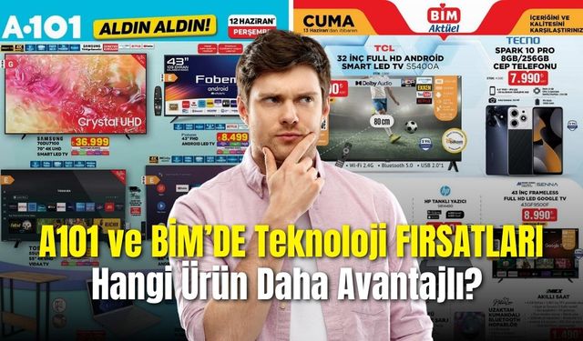 A101 ve BİM Teknoloji Yarışında: 12-13 Haziran Aktüel Kataloglarında Hangi Ürün Daha Avantajlı?