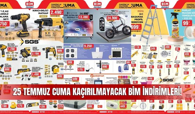 BİM 25 Temmuz 2025 Aktüel Ürünler Kataloğu Sivas Şubelerinde!
