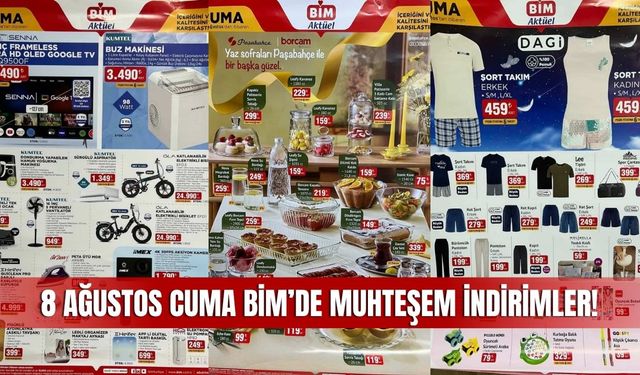 BİM 8 Ağustos 2025 Aktüel Ürünler Kataloğu Yayında! Muhteşem İNDİRİMLER