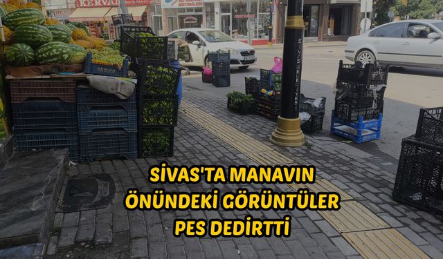Sivas'ta manavın önündeki görüntüler Pes dedirtti