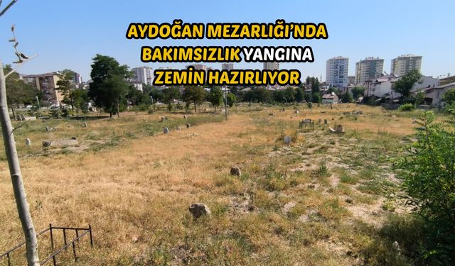 Aydoğan Mezarlığı’nda bakımsızlık yangına zemin hazırlıyor