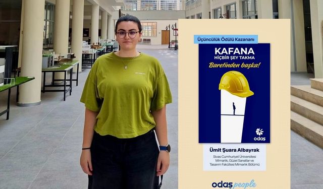 Kafasına sadece bareti taktı, üçüncülüğü kaptı!