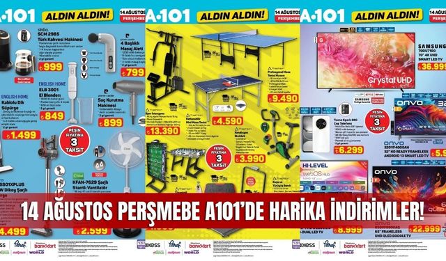 A101 14 Ağustos 2025 Aktüel Kataloğu, Sivas'ta Haftanın Kaçırılmayacak İndirimleri