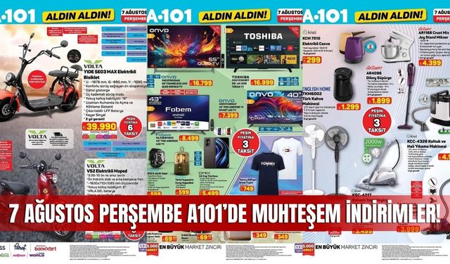 A101 7 Ağustos 2025 Aktüel Kataloğu Yayınlandı: Elektronikten Mutfak Ürünlerine Yüzlerce İndirimli Ürün!