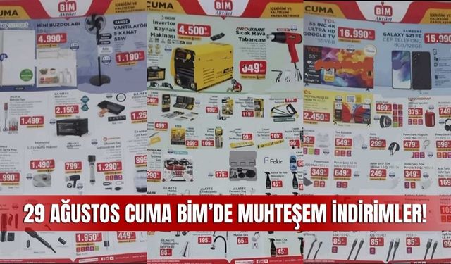 Sivas BİM 29 Ağustos 2025 Kataloğu İndirimli Ürünler