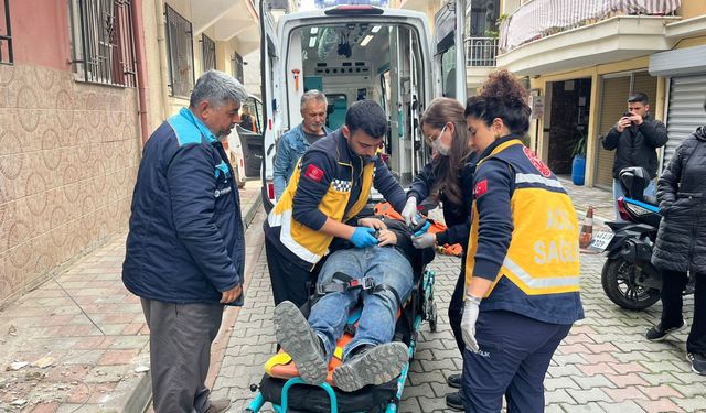 Bastığı yer çöktü, metrelerce aşağı savruldu