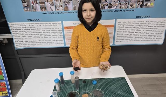 5. sınıf öğrencisi ceviz kabuğunu yalıtım malzemesine dönüştürdü