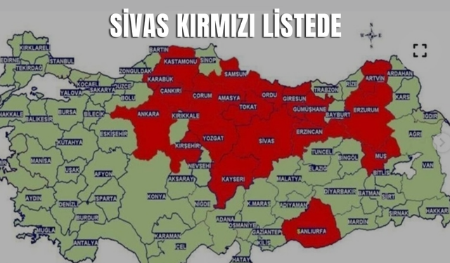 Sivas en riskli bölgeler arasında, KKKA tehlikesi yükseldi!