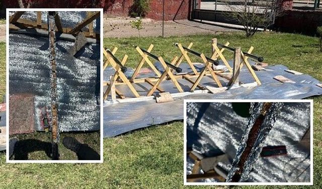 Sivas'ta öğrencilerden güneş enerjili mangal!