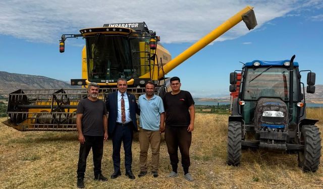Akıncılar Belediyesi nohutlarını hasat etti