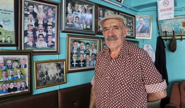 Sivas'ta çayocağında arkadaşlarını fotoğraflarla sergiliyor