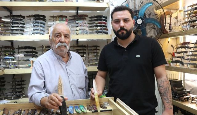 Sivas'ta dede torun bıçak sanatını yaşatıyor