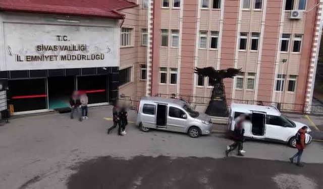 Sivas dahil 9 ilde vurgun operasyonu