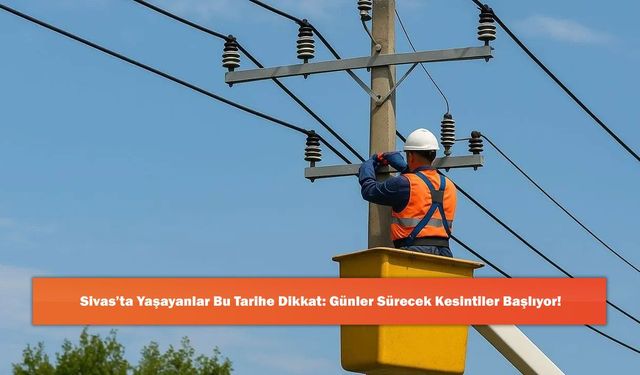 Sivas’ta Yaşayanlar Bu Tarihe Dikkat: Günler Sürecek Kesintiler Başlıyor!