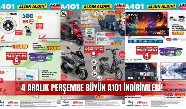 A101 4 Aralık 2025 Aktüel Kataloğu Yayında: Haftanın Büyük İndirimleri Başladı!