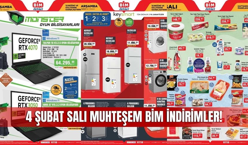 Sivas’taki Bim Marketlerde 4 Şubat 2025 Tarihli Muhteşem Fırsatlar Başlıyor!