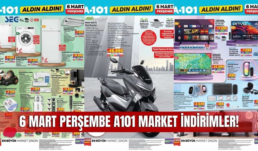 Sivas A101 Marketlerinde 6 Mart 2025 Aktüel Kataloğu Fırsatları!