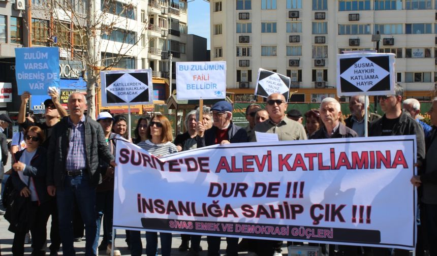 Sivas’ta Suriye’deki Alevi Katliamına Tepki