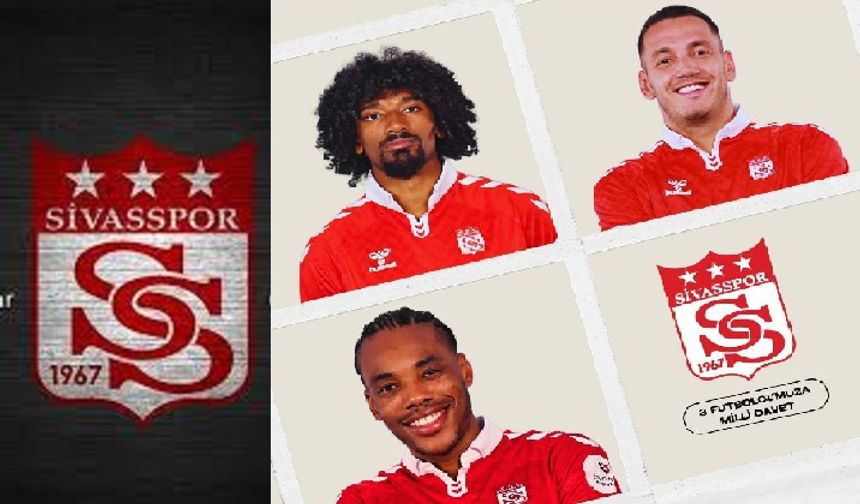 Sivasspor'da 3 futbolcu milli davette