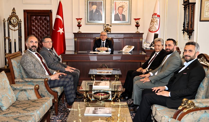TUTAP başkanı Yıldız ve heyeti Vali Şimşek'i ziyaret etti