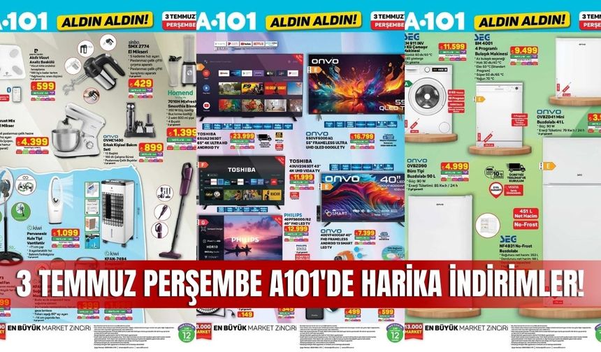 A101 Marketlerde 3 Temmuz 2025 İndirimleri Başladı! Sivaslılar Bu Fırsatları Kaçırmayın!