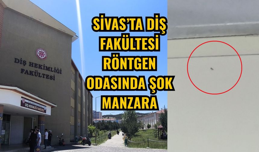 Sivas’ta Diş Fakültesi röntgen odasında şok manzara