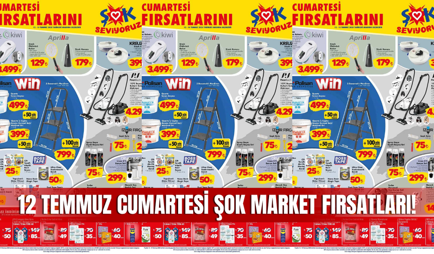 Şok 12 Temmuz 2025 Aktüel Kataloğu Yayınlandı: Cam Silme Robotu, Buharlı Temizlik Makinesi ve Daha Fazlası!