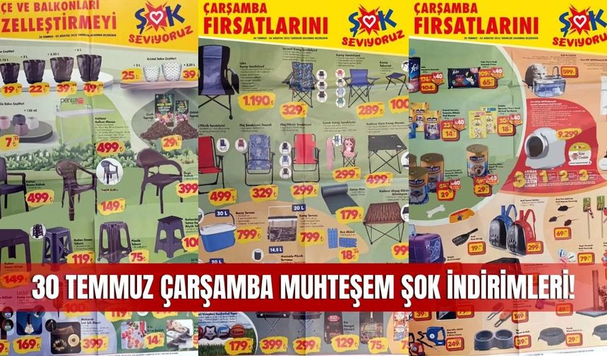 30 Temmuz 2025 Şok Market Aktüel Ürünler Kataloğu – Sivas İndirimleri