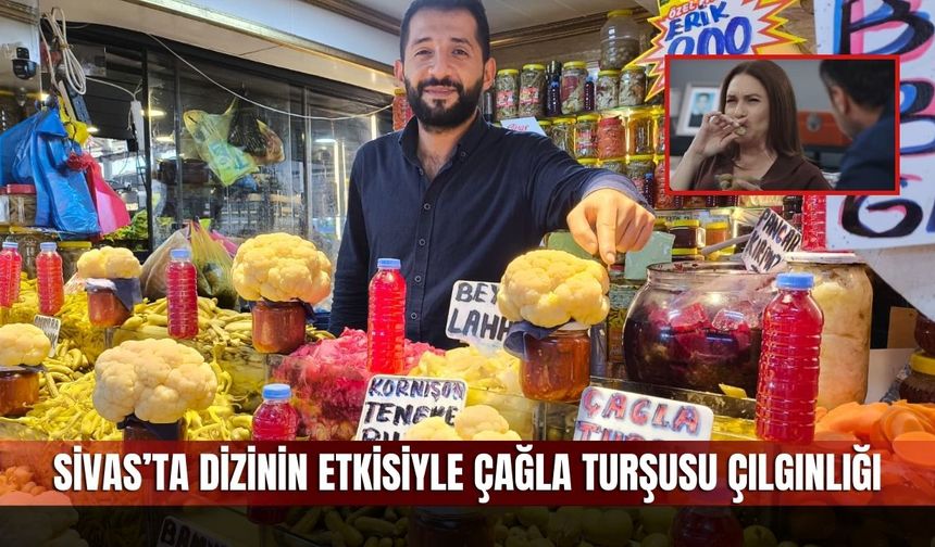 Sivas’ta dizinin etkisiyle çağla turşusu çılgınlığı