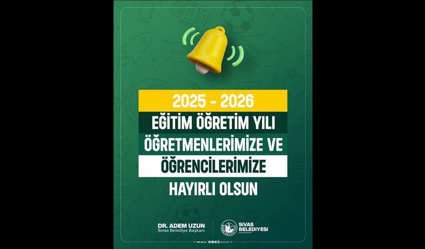 Sivas Belediyesi’nden anlamlı eğitim yılı dileği
