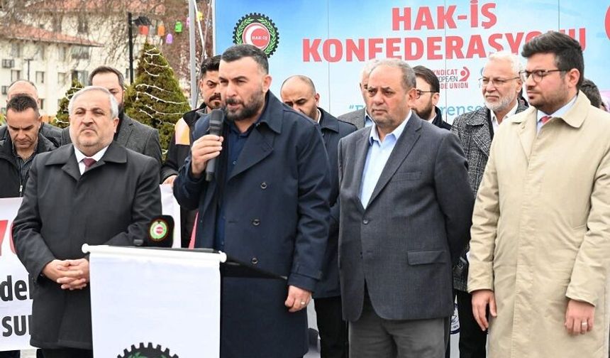 Sivas'ta HAK-İŞ Konfederasyonu Taleplerini Haykırdı