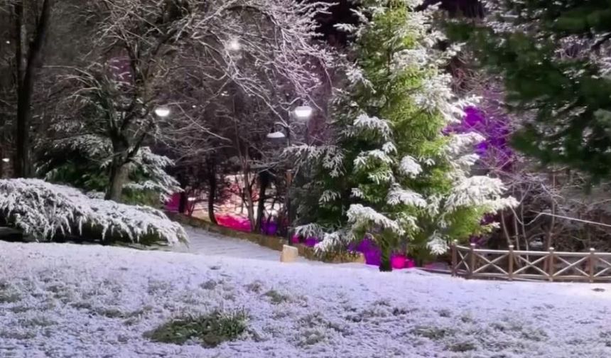 Sivasta nisan karı doğayı beyaza boyadı görenler hayran kaldı