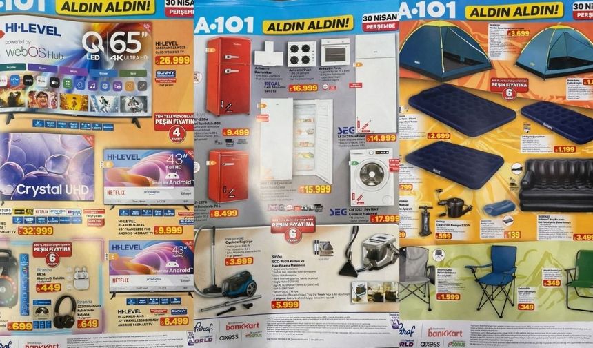 Sivas’ta A101 aktüel kataloğu açıklandı: İşte 30 Nisan fırsatları