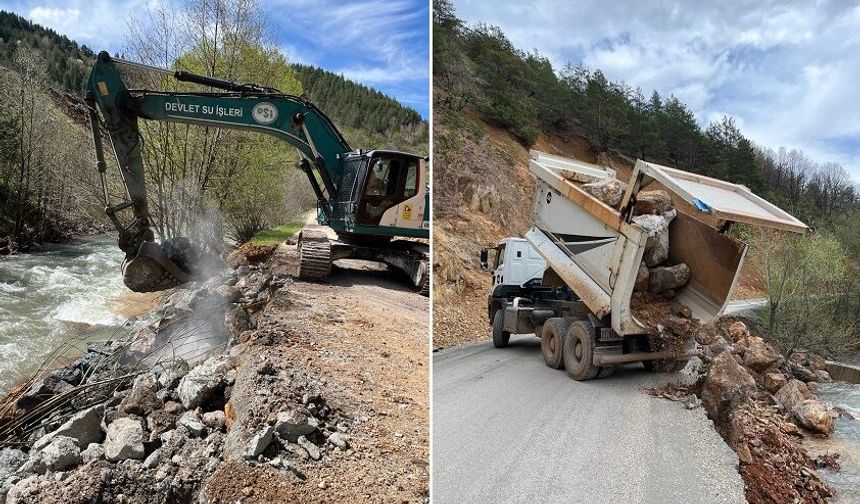 Koyulhisar'da taşkının tahribatı onarılıyor