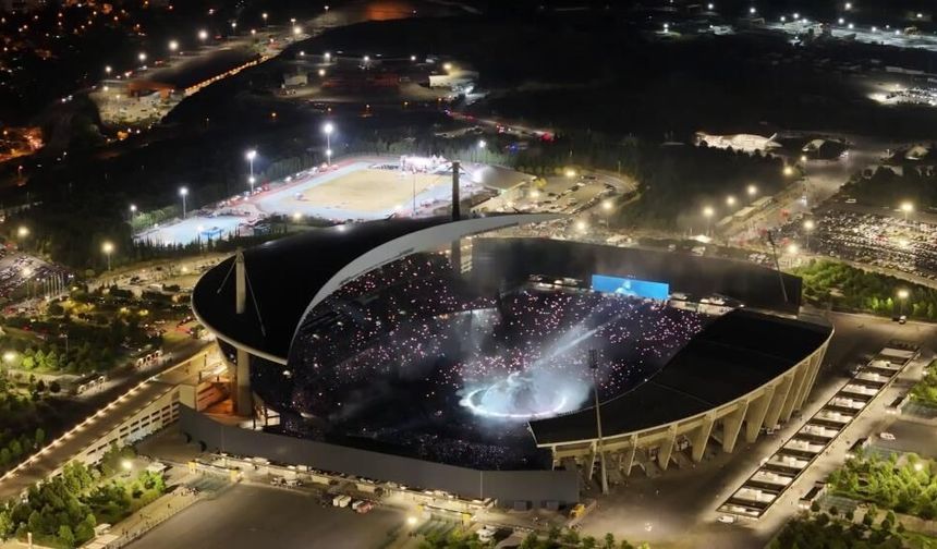 İstanbul’da Kanye West Rüzgarı Dev Konser Havadan Görüntülendi